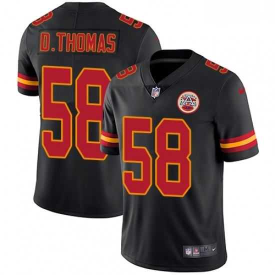 Men Nike Kansas City Chiefs 58 Derrick Thomas Limited Black Rush Vapor Untouchable NFL Jersey Men Nike Kansas City Chiefs 58 Derrick Thomas Limited Black Rush Vapor Untouchable NFL Jersey