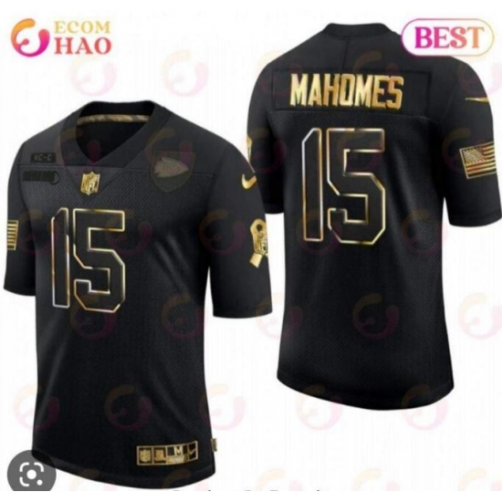 Men’s Kansas City Chiefs #15 Patrick Mahomes Black Salute to service Stitched Jersey Men’s Kansas City Chiefs #15 Patrick Mahomes Black Salute to service Stitched Jersey