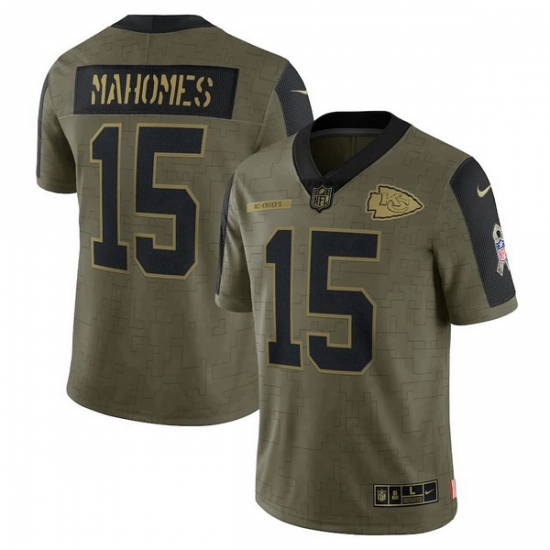Men's Kansas City Chiefs Patrick Mahomes Nike Olive 2021 Salute To Service Limited Player Jersey Men's Kansas City Chiefs Patrick Mahomes Nike Olive 2021 Salute To Service Limited Player Jersey