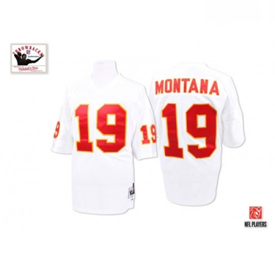 Mitchell And Ness Kansas City Chiefs 19 Joe Montana White Authentic Throwback NFL Jersey Mitchell And Ness Kansas City Chiefs 19 Joe Montana White Authentic Throwback NFL Jersey