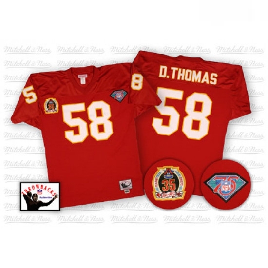 Mitchell And Ness Kansas City Chiefs 58 Derrick Thomas Red Authentic Throwback NFL Jersey Mitchell And Ness Kansas City Chiefs 58 Derrick Thomas Red Authentic Throwback NFL Jersey