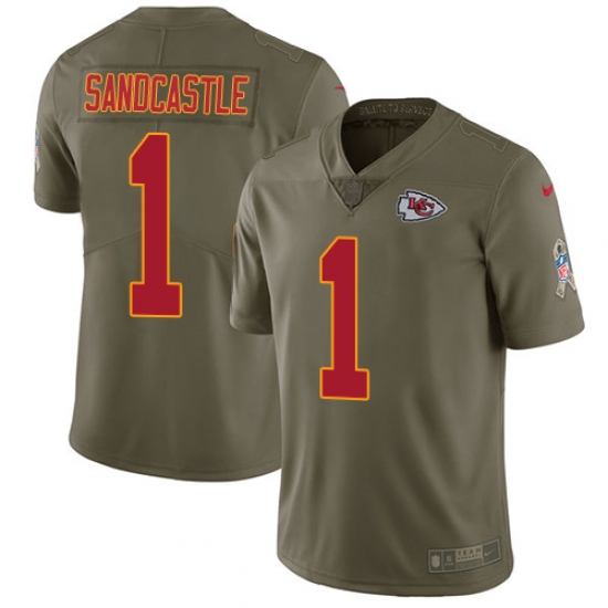 Nike Chiefs #1 Leon Sandcastle Olive Mens Stitched NFL Limited 2017 Salute to Service Jersey Nike Chiefs #1 Leon Sandcastle Olive Mens Stitched NFL Limited 2017 Salute to Service Jersey