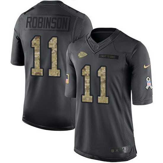 Nike Chiefs 11 Demarcus Robinson Black Men Stitched NFL Limited 2016 Salute To Service Jersey Nike Chiefs 11 Demarcus Robinson Black Men Stitched NFL Limited 2016 Salute To Service Jersey