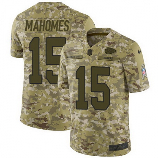 Nike Chiefs #15 Patrick Mahomes Camo Mens Stitched NFL Limited 2018 Salute To Service Jersey Nike Chiefs #15 Patrick Mahomes Camo Mens Stitched NFL Limited 2018 Salute To Service Jersey