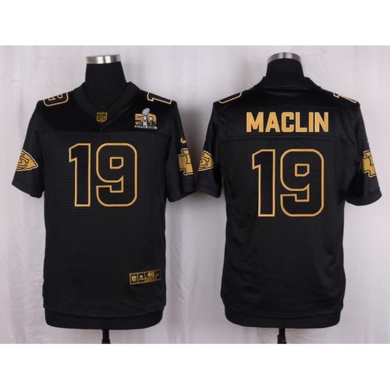 Nike Chiefs #19 Jeremy Maclin Black Mens Stitched NFL Elite Pro Line Gold Collection Jersey Nike Chiefs #19 Jeremy Maclin Black Mens Stitched NFL Elite Pro Line Gold Collection Jersey