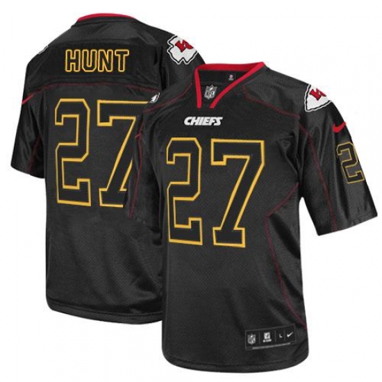 Nike Chiefs #27 Kareem Hunt Lights Out Black Mens Stitched NFL Elite Jersey Nike Chiefs #27 Kareem Hunt Lights Out Black Mens Stitched NFL Elite Jersey