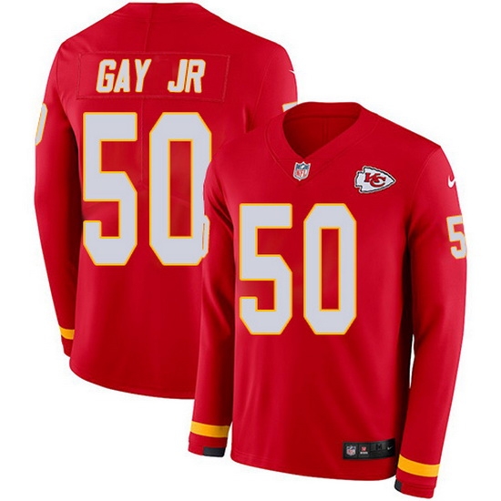 Nike Chiefs 50 Willie Gay Jr Red Team Color Men Stitched NFL Limited Therma Long Sleeve Jersey Nike Chiefs 50 Willie Gay Jr Red Team Color Men Stitched NFL Limited Therma Long Sleeve Jersey