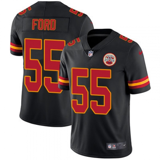 Nike Chiefs #55 Dee Ford Black Mens Stitched NFL Limited Rush Jersey Nike Chiefs #55 Dee Ford Black Mens Stitched NFL Limited Rush Jersey