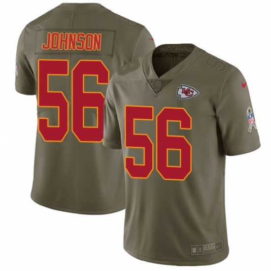 Nike Chiefs #56 Derrick Johnson Olive Mens Stitched NFL Limited 2017 Salute to Service Jersey Nike Chiefs #56 Derrick Johnson Olive Mens Stitched NFL Limited 2017 Salute to Service Jersey