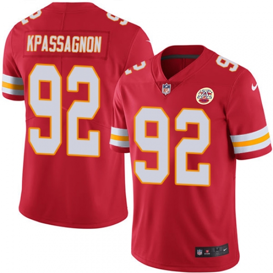 Nike Chiefs #92 Tanoh Kpassagnon Red Team Color Mens Stitched NFL Vapor Untouchable Limited Jersey Nike Chiefs #92 Tanoh Kpassagnon Red Team Color Mens Stitched NFL Vapor Untouchable Limited Jersey