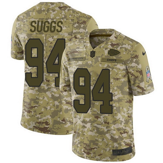 Nike Chiefs 94 Terrell Suggs Camo Men Stitched NFL Limited 2018 Salute To Service Jersey Nike Chiefs 94 Terrell Suggs Camo Men Stitched NFL Limited 2018 Salute To Service Jersey