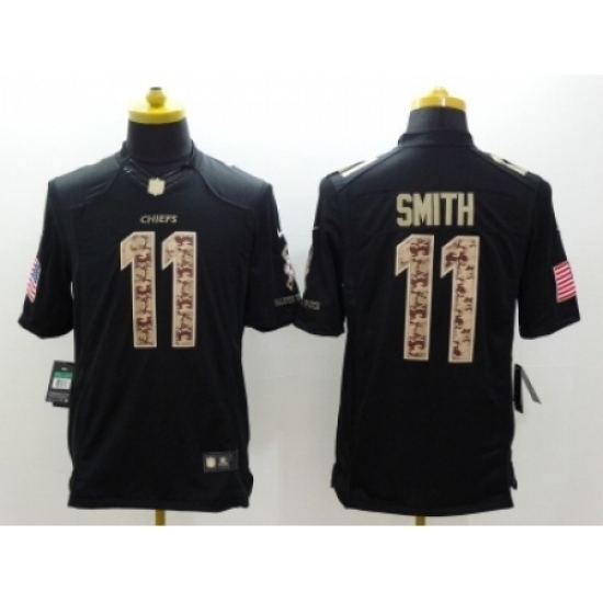 Nike Kansas City Chiefs 11 Alex Smith Black Limited Salute to Service NFL Jersey Nike Kansas City Chiefs 11 Alex Smith Black Limited Salute to Service NFL Jersey