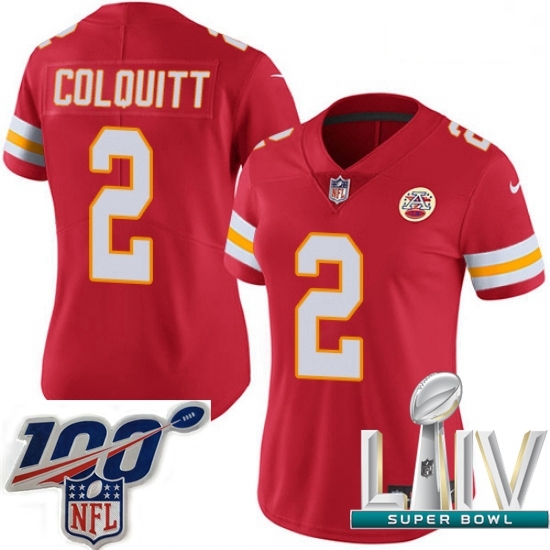 2020 Super Bowl LIV Women Nike Kansas City Chiefs #2 Dustin Colquitt Red Team Color Vapor Untouchable Limited Player NFL Jersey 2020 Super Bowl LIV Women Nike Kansas City Chiefs #2 Dustin Colquitt Red Team Color Vapor Untouchable Limited Player NFL Jersey