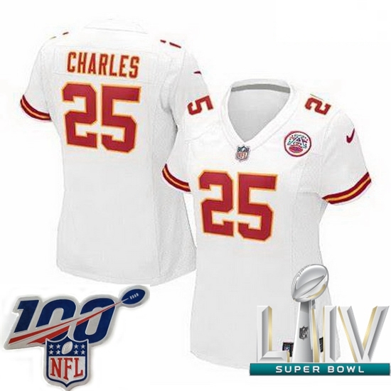 2020 Super Bowl LIV Women Nike Kansas City Chiefs #25 Jamaal Charles White Vapor Untouchable Limited Player NFL Jersey 2020 Super Bowl LIV Women Nike Kansas City Chiefs #25 Jamaal Charles White Vapor Untouchable Limited Player NFL Jersey