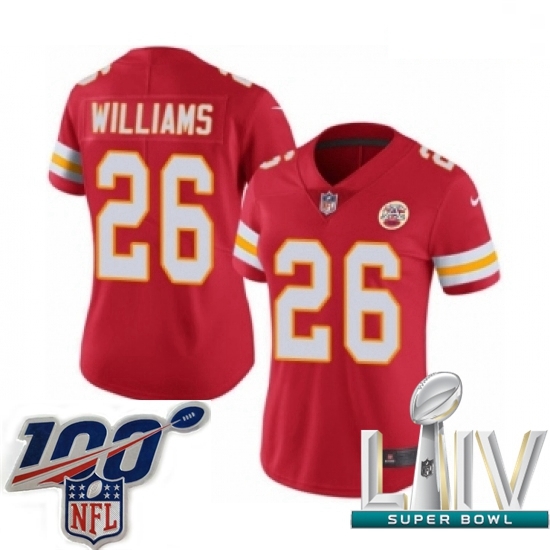 2020 Super Bowl LIV Women Nike Kansas City Chiefs #26 Damien Williams Red Team Color Vapor Untouchable Limited Player NFL Jersey 2020 Super Bowl LIV Women Nike Kansas City Chiefs #26 Damien Williams Red Team Color Vapor Untouchable Limited Player NFL Jersey