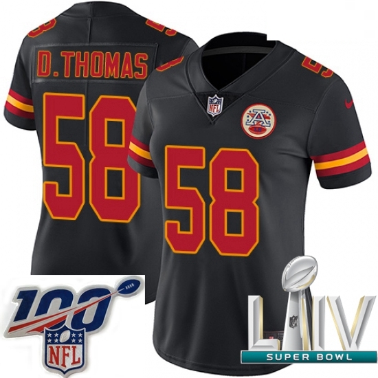 2020 Super Bowl LIV Women Nike Kansas City Chiefs #58 Derrick Thomas Limited Black Rush Vapor Untouchable NFL Jersey 2020 Super Bowl LIV Women Nike Kansas City Chiefs #58 Derrick Thomas Limited Black Rush Vapor Untouchable NFL Jersey