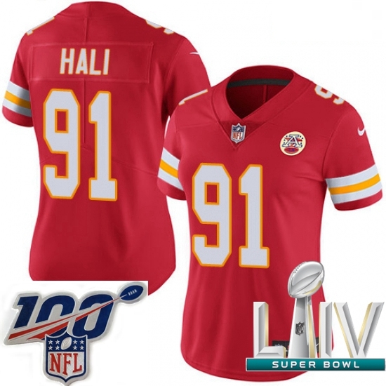 2020 Super Bowl LIV Women Nike Kansas City Chiefs #91 Tamba Hali Red Team Color Vapor Untouchable Limited Player NFL Jersey 2020 Super Bowl LIV Women Nike Kansas City Chiefs #91 Tamba Hali Red Team Color Vapor Untouchable Limited Player NFL Jersey