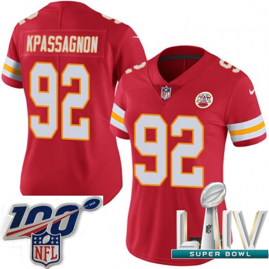 2020 Super Bowl LIV Women Nike Kansas City Chiefs #92 Tanoh Kpassagnon Red Team Color Vapor Untouchable Limited Player NFL Jersey 2020 Super Bowl LIV Women Nike Kansas City Chiefs #92 Tanoh Kpassagnon Red Team Color Vapor Untouchable Limited Player NFL Jersey