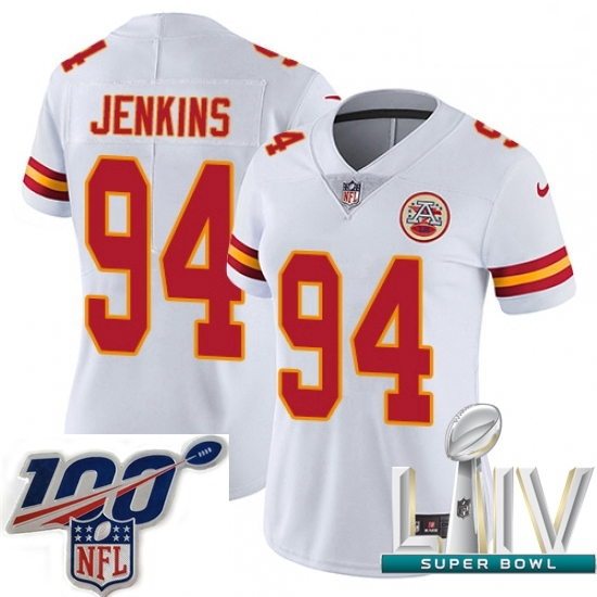 2020 Super Bowl LIV Women Nike Kansas City Chiefs #94 Jarvis Jenkins White Vapor Untouchable Limited Player NFL Jersey 2020 Super Bowl LIV Women Nike Kansas City Chiefs #94 Jarvis Jenkins White Vapor Untouchable Limited Player NFL Jersey