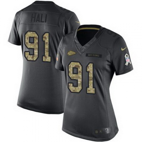 Nike Chiefs #91 Tamba Hali Black Womens Stitched NFL Limited 2016 Salute to Service Jersey Nike Chiefs #91 Tamba Hali Black Womens Stitched NFL Limited 2016 Salute to Service Jersey