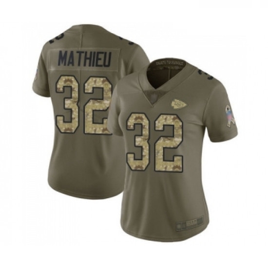 Womens Kansas City Chiefs 32 Tyrann Mathieu Limited Olive Camo 2017 Salute to Service Football Jersey Womens Kansas City Chiefs 32 Tyrann Mathieu Limited Olive Camo 2017 Salute to Service Football Jersey