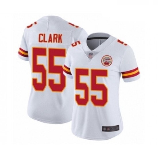 Womens Kansas City Chiefs 55 Frank Clark White Vapor Untouchable Elite Player Football Jersey Womens Kansas City Chiefs 55 Frank Clark White Vapor Untouchable Elite Player Football Jersey