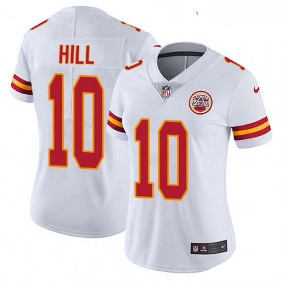 Womens Nike Kansas City Chiefs 10 Tyreek Hill Elite White NFL Jersey