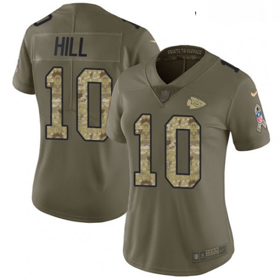 Womens Nike Kansas City Chiefs 10 Tyreek Hill Limited OliveCamo 2017 Salute to Service NFL Jersey Womens Nike Kansas City Chiefs 10 Tyreek Hill Limited OliveCamo 2017 Salute to Service NFL Jersey