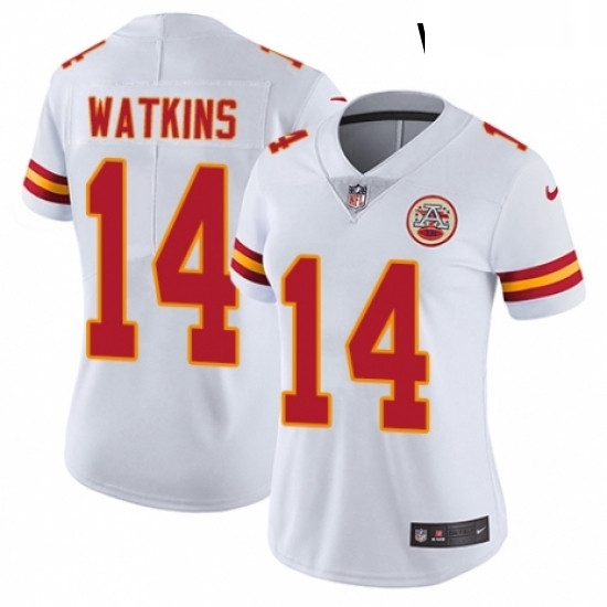 Womens Nike Kansas City Chiefs 14 Sammy Watkins White Vapor Untouchable Elite Player NFL Jersey Womens Nike Kansas City Chiefs 14 Sammy Watkins White Vapor Untouchable Elite Player NFL Jersey