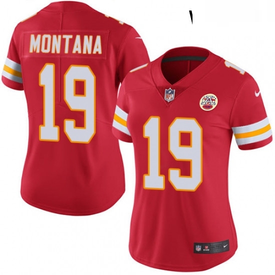 Womens Nike Kansas City Chiefs 19 Joe Montana Red Team Color Vapor Untouchable Limited Player NFL Jersey Womens Nike Kansas City Chiefs 19 Joe Montana Red Team Color Vapor Untouchable Limited Player NFL Jersey