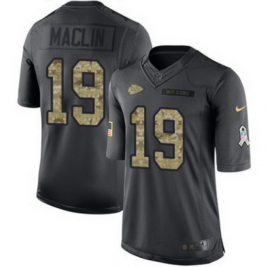 Nike Chiefs #19 Jeremy Maclin Black Youth Stitched NFL Limited 2016 Salute to Service Jersey Nike Chiefs #19 Jeremy Maclin Black Youth Stitched NFL Limited 2016 Salute to Service Jersey