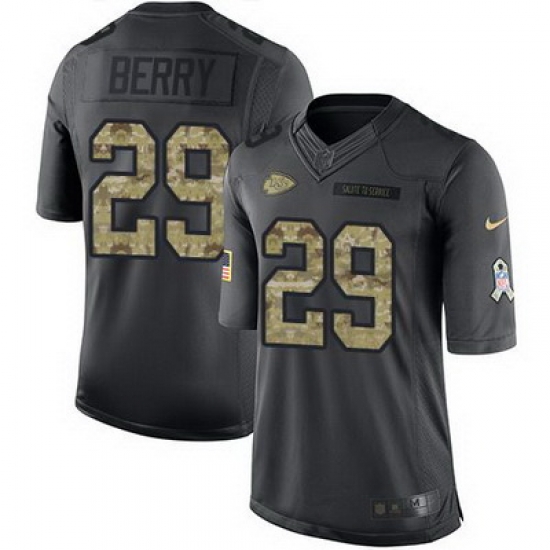 Nike Chiefs #29 Eric Berry Black Youth Stitched NFL Limited 2016 Salute to Service Jersey Nike Chiefs #29 Eric Berry Black Youth Stitched NFL Limited 2016 Salute to Service Jersey