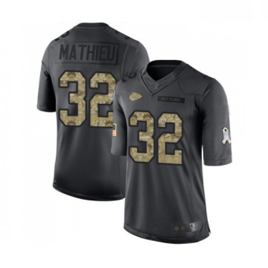 Youth Kansas City Chiefs 32 Tyrann Mathieu Limited Black 2016 Salute to Service Football Jersey Youth Kansas City Chiefs 32 Tyrann Mathieu Limited Black 2016 Salute to Service Football Jersey