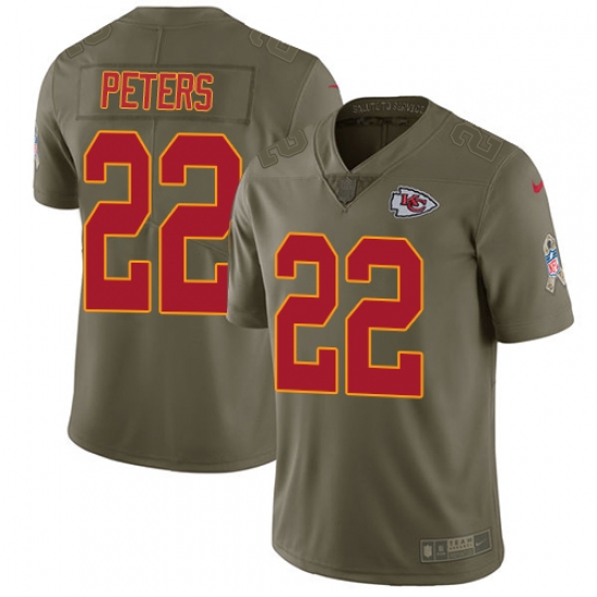 Youth Nike Chiefs #22 Marcus Peters Olive Stitched NFL Limited 2017 Salute to Service Jersey Youth Nike Chiefs #22 Marcus Peters Olive Stitched NFL Limited 2017 Salute to Service Jersey