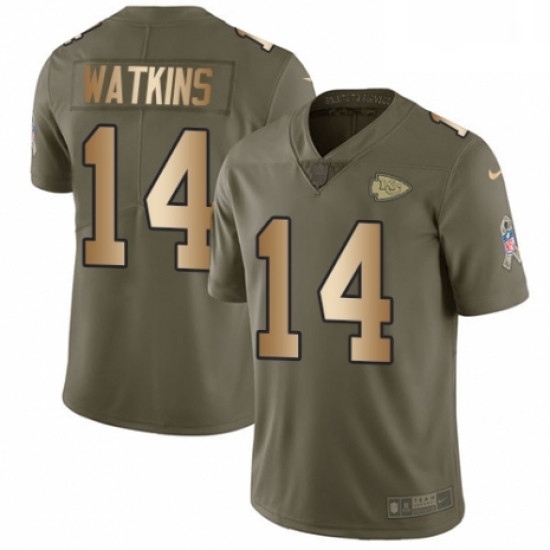 Youth Nike Kansas City Chiefs 14 Sammy Watkins Limited OliveGold 2017 Salute to Service NFL Jersey Youth Nike Kansas City Chiefs 14 Sammy Watkins Limited OliveGold 2017 Salute to Service NFL Jersey
