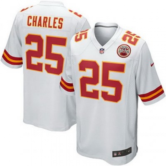 Youth Nike Kansas City Chiefs 25# Jamaal Charles Game White Jersey Youth Nike Kansas City Chiefs 25# Jamaal Charles Game White Jersey