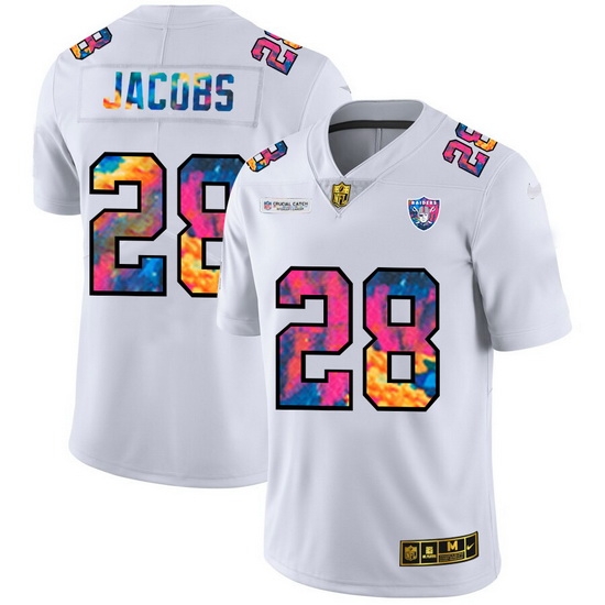 Las Vegas Raiders 28 Josh Jacobs Men White Nike Multi Color 2020 NFL Crucial Catch Limited NFL Jersey Las Vegas Raiders 28 Josh Jacobs Men White Nike Multi Color 2020 NFL Crucial Catch Limited NFL Jersey