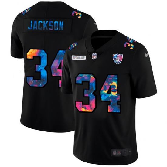 Las Vegas Raiders 34 Bo Jackson Men Nike Multi Color Black 2020 NFL Crucial Catch Vapor Untouchable Limited Jersey Las Vegas Raiders 34 Bo Jackson Men Nike Multi Color Black 2020 NFL Crucial Catch Vapor Untouchable Limited Jersey
