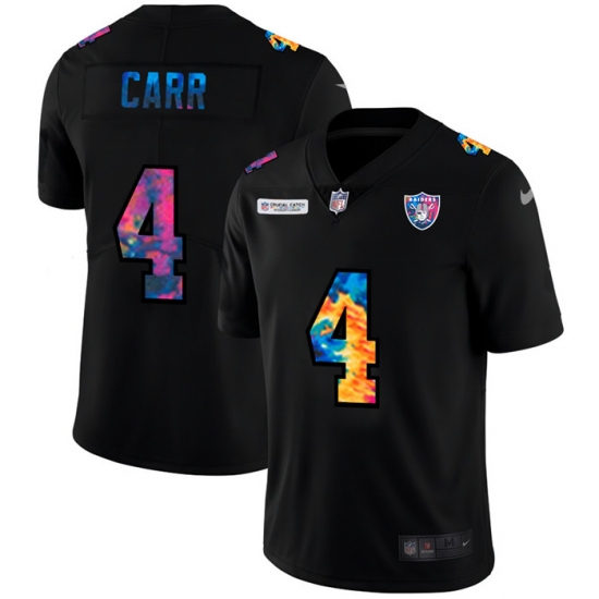 Las Vegas Raiders 4 Derek Carr Men Nike Multi Color Black 2020 NFL Crucial Catch Vapor Untouchable Limited Jersey Las Vegas Raiders 4 Derek Carr Men Nike Multi Color Black 2020 NFL Crucial Catch Vapor Untouchable Limited Jersey