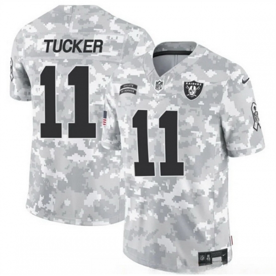 Men Las Vegas Raiders 11 Tre Tucker 2024 F U S E Arctic Camo Salute To Service Limited Stitched Football Jersey Men Las Vegas Raiders 11 Tre Tucker 2024 F U S E Arctic Camo Salute To Service Limited Stitched Football Jersey