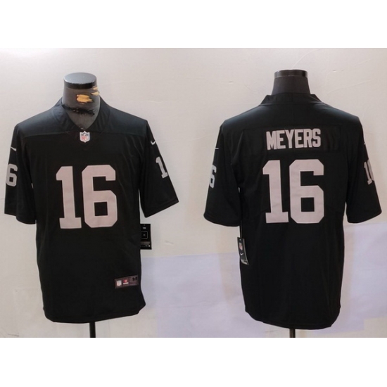 Men Las Vegas Raiders 16 Jakobi Meyers Black Vapor Untouchable Limited Stitched Football Jersey Men Las Vegas Raiders 16 Jakobi Meyers Black Vapor Untouchable Limited Stitched Football Jersey