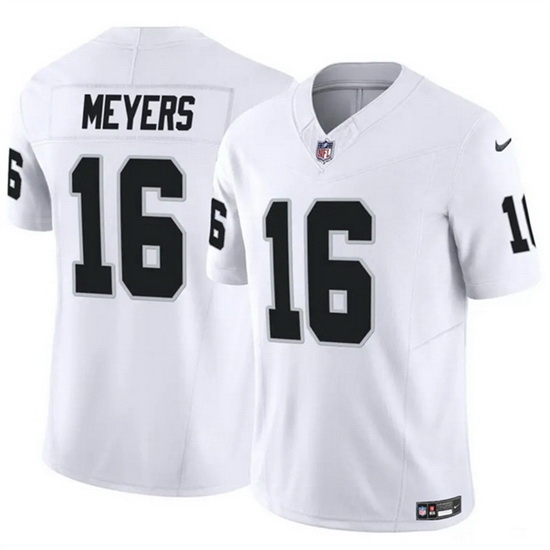Men Las Vegas Raiders 16 Jakobi Meyers White 2023 F U S E Vapor Untouchable Stitched Football Jersey Men Las Vegas Raiders 16 Jakobi Meyers White 2023 F U S E Vapor Untouchable Stitched Football Jersey