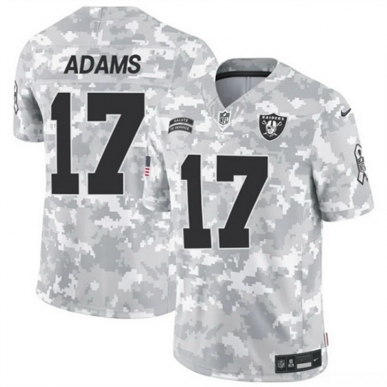 Men Las Vegas Raiders 17 Davante Adams 2024 F U S E Arctic Camo Salute To Service Limited Stitched Football Jersey Men Las Vegas Raiders 17 Davante Adams 2024 F U S E Arctic Camo Salute To Service Limited Stitched Football Jersey