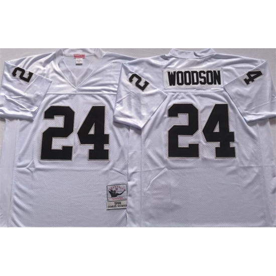 Men Las Vegas Raiders 24 Charles Woodson White Limited Stitched jersey Men Las Vegas Raiders 24 Charles Woodson White Limited Stitched jersey