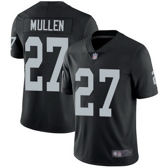 Men Las Vegas Raiders 27 Trayvon Mullen Black Vapor Limited Stitched Jersey Men Las Vegas Raiders 27 Trayvon Mullen Black Vapor Limited Stitched Jersey