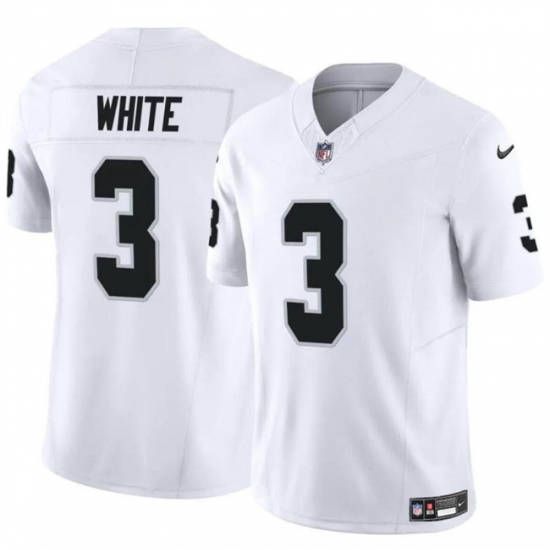 Men Las Vegas Raiders 3 Zamir White White F U S E Vapor Stitched Football Jersey Men Las Vegas Raiders 3 Zamir White White F U S E Vapor Stitched Football Jersey