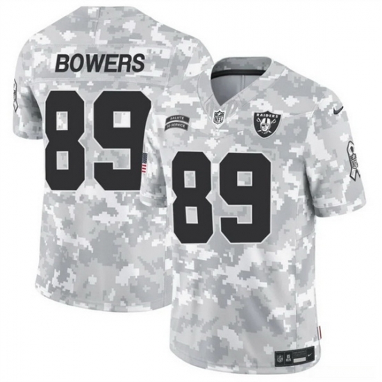 Men Las Vegas Raiders 89 Brock Bowers 2024 F U S E Arctic Camo Salute To Service Limited Stitched Football Jersey Men Las Vegas Raiders 89 Brock Bowers 2024 F U S E Arctic Camo Salute To Service Limited Stitched Football Jersey
