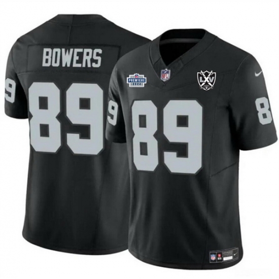 Men Las Vegas Raiders 89 Brock Bowers Black 2024 F U S E 65th Anniversary Patch Vapor Stitched Football Jersey Men Las Vegas Raiders 89 Brock Bowers Black 2024 F U S E 65th Anniversary Patch Vapor Stitched Football Jersey