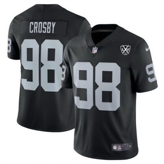 Men Las Vegas Raiders 98 Maxx Crosby Black 2024 65th Anniversary Patch Vapor Stitched Football Jersey Men Las Vegas Raiders 98 Maxx Crosby Black 2024 65th Anniversary Patch Vapor Stitched Football Jersey