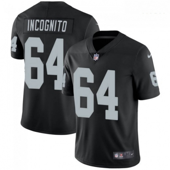 Men Oakland Raiders 64 Richie Incognito Vapor Untouchable Limited Black Jersey Men Oakland Raiders 64 Richie Incognito Vapor Untouchable Limited Black Jersey